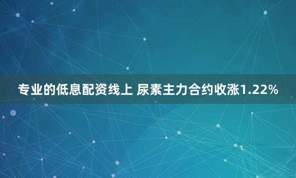 专业的低息配资线上 尿素主力合约收涨1.22%