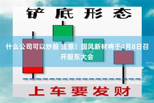 什么公司可以炒股 注意！国风新材将于4月8日召开股东大会